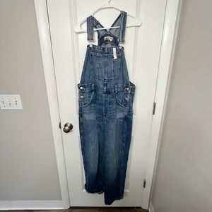 Madewell Straight-Leg Overalls, Size M, Hickory Wash